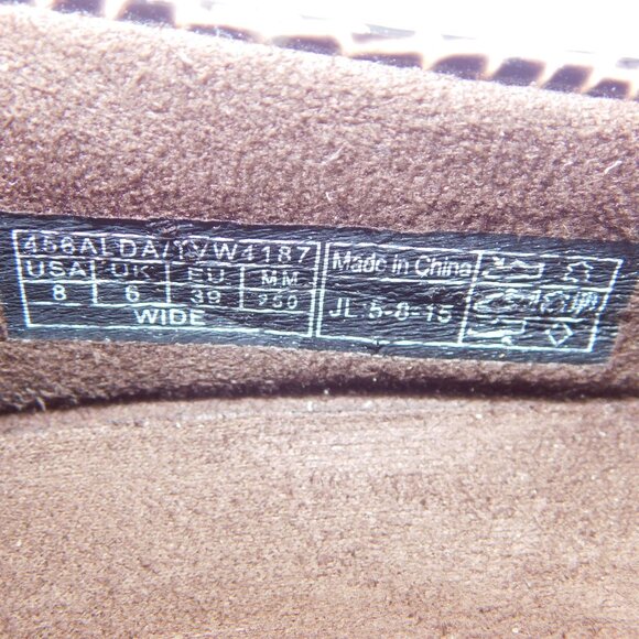 Vionic Brown Patent Leather Faux Croc Embossed Alda Loafers | EUC | 8 Wide - Picture 7 of 12